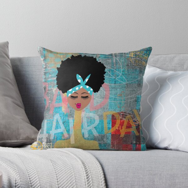 Bad Hair Day Throw Pillow