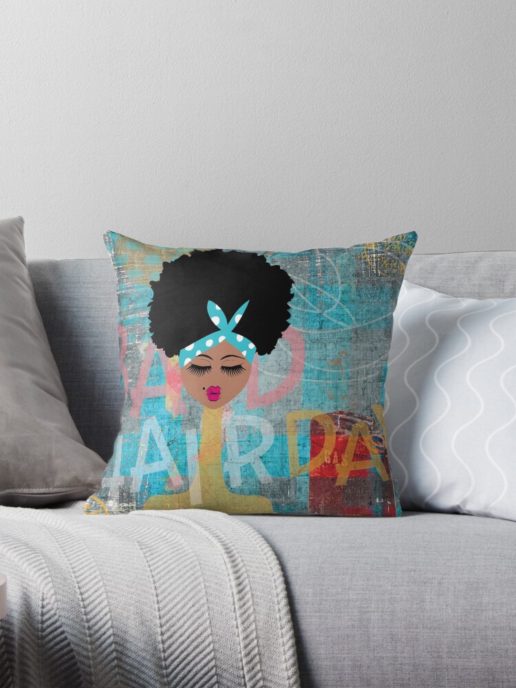 Thumbnail 1 of 4, Pillow, Bad Hair Day designed and sold by 6256design.