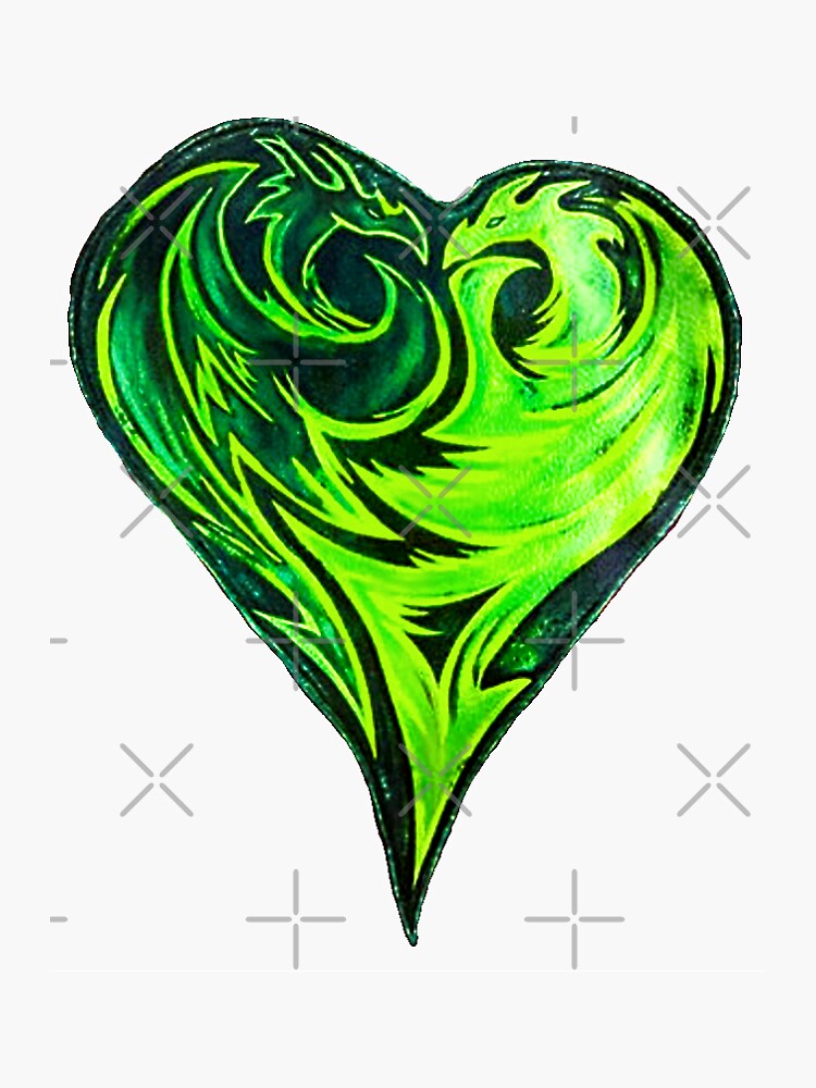 Imagen 3 de 3, Pegatina con la obra Dibujo inspirado en el amor del dragón, diseñada y vendida por spyderboy8.