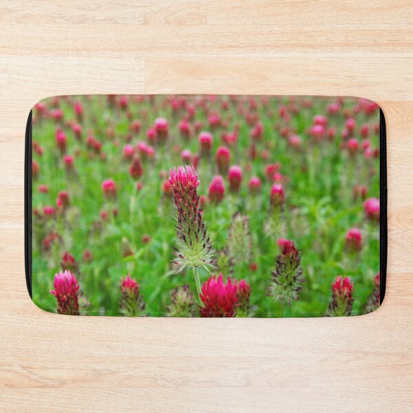 Item preview, Crimson Clover blooming in field designed and sold by Stretch Clendennen.
