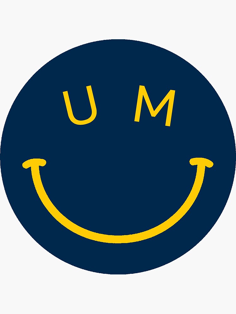 "Michigan Smiley Face Sticker" Sticker for Sale by orliforster Redbubble