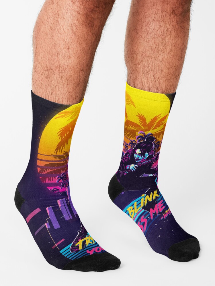 "Apex legends wraith 80s retro" Socks for Sale by LenaLuisa Redbubble
