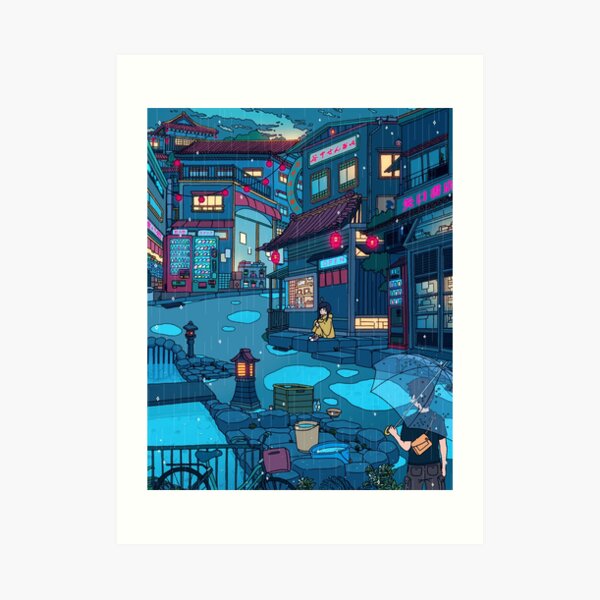 Rainy Day Encounter Art Print