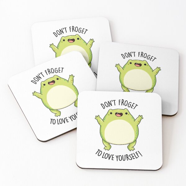 Item preview, Don't Froget To Love Yourself Funny Frog Puns  designed and sold by punnybone.