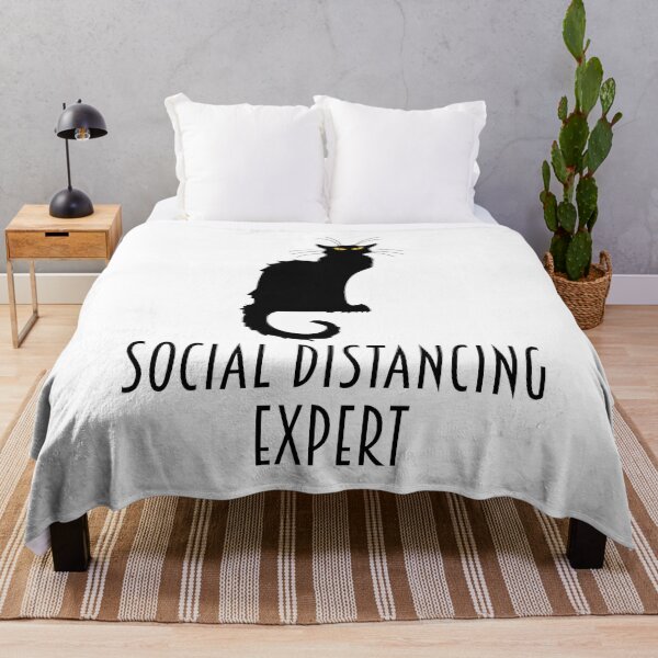 Item preview, Social Distancing Expert Cat Chat Noir designed and sold by Cat Lady Designs.