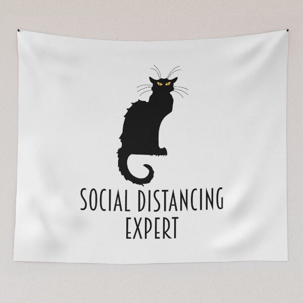 Item preview, Experto en distancia social Cat Chat Noir designed and sold by Cat Lady Designs.