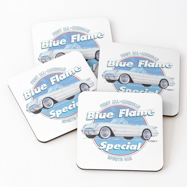 Item preview, 54' Vette Blue Flame Special Illustration designed and sold by FuelArtOriginal.