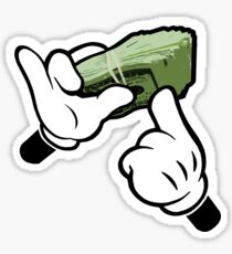 Make It Rain Cartoon Hands (Ghetto Fat Stack) Sticker