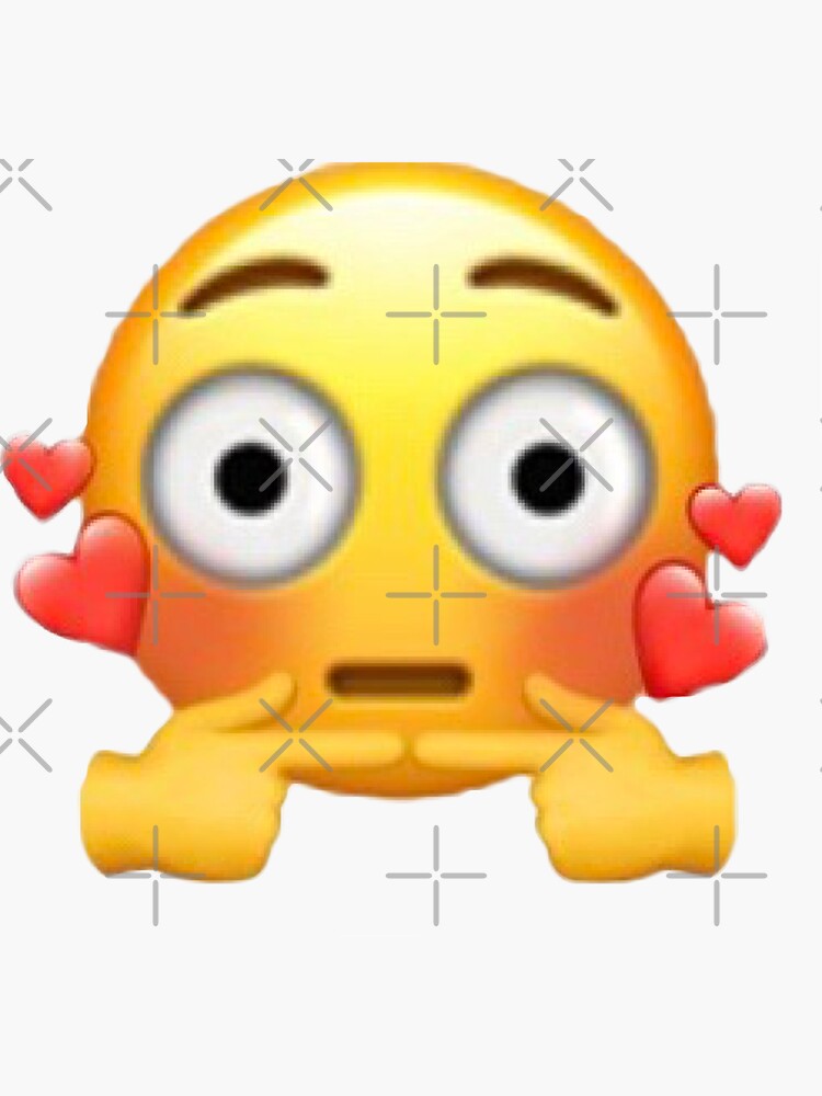 "you make my heart flutter emoji" Sticker for Sale by chnlrdt Redbubble