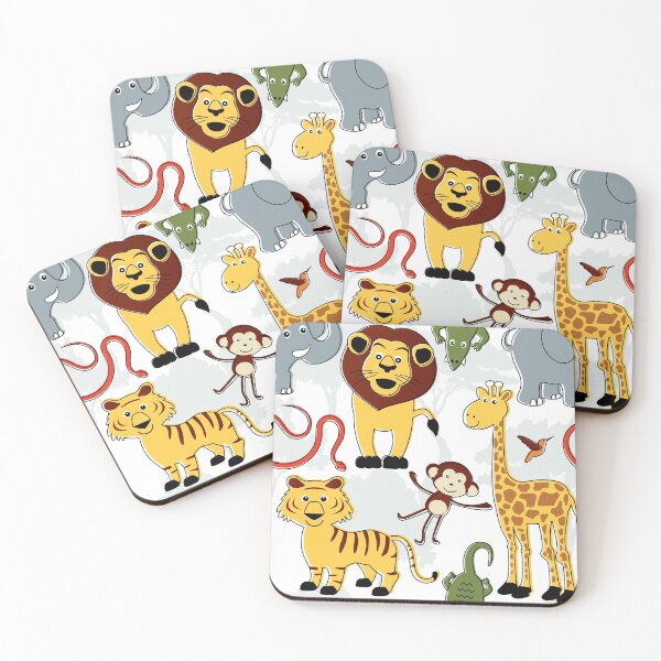 Item preview, Safari Animals Monkey Lion Giraffe Tiger Alligator Snake designed and sold by VintageStyle.