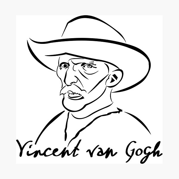 Vista previa del artículo con la obra «Vincent Van Gogh», diseñado y vendido por Robert Millán García.