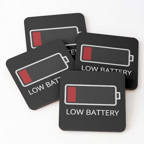 Item preview, Low Battery - White designed and sold by ryanwfraser.