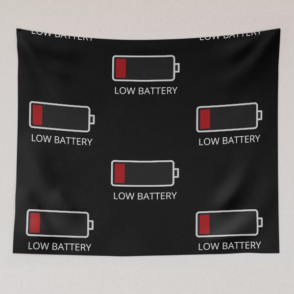 Item preview, Low Battery - White designed and sold by ryanwfraser.