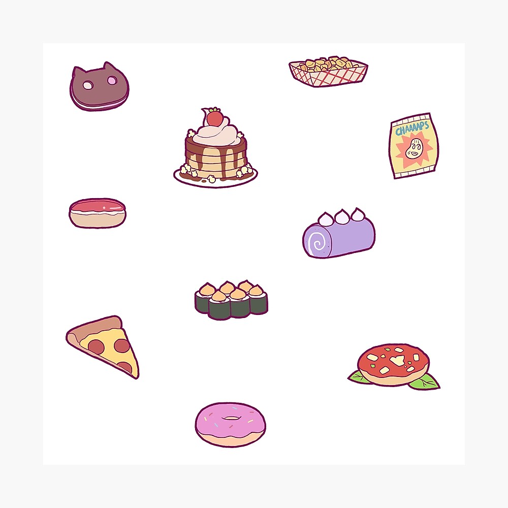 steven universe pastel food set poster by unicronpotato redbubble