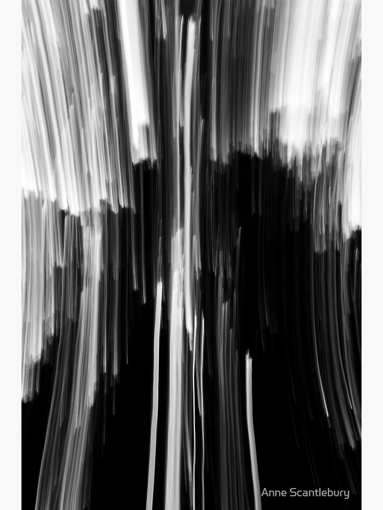 "Black and white streaks from camera effects." Sticker for Sale by