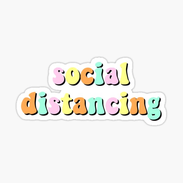 social distancing decal Sticker