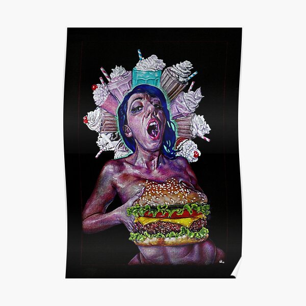 Burger boobs Poster