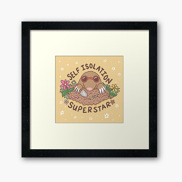 Self Isolation Superstar Framed Art Print