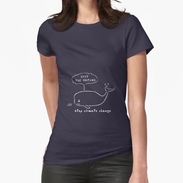 Save the Humans for Dark Colours Fitted T-Shirt