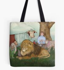 The Hand Knitted Peaceable Kingdom Tote Bag