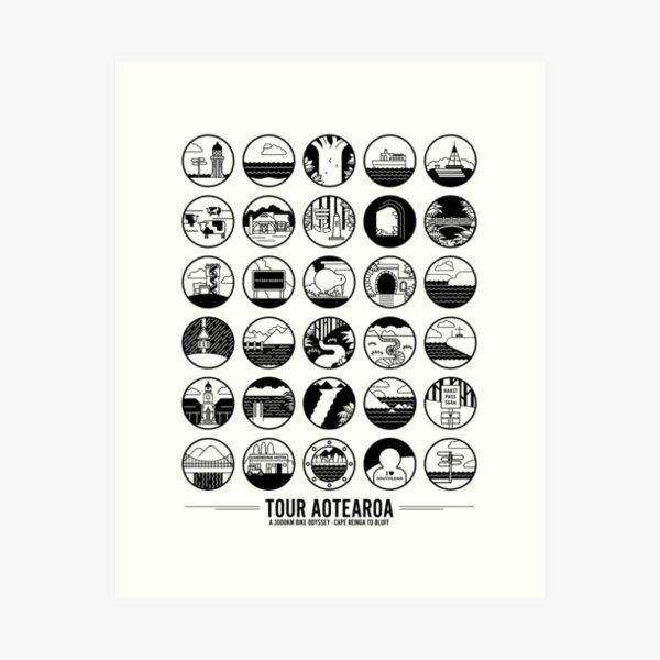 Item preview, Tour Aotearoa - A 3000km Bike Odyssey designed and sold by Tom Napper Design.