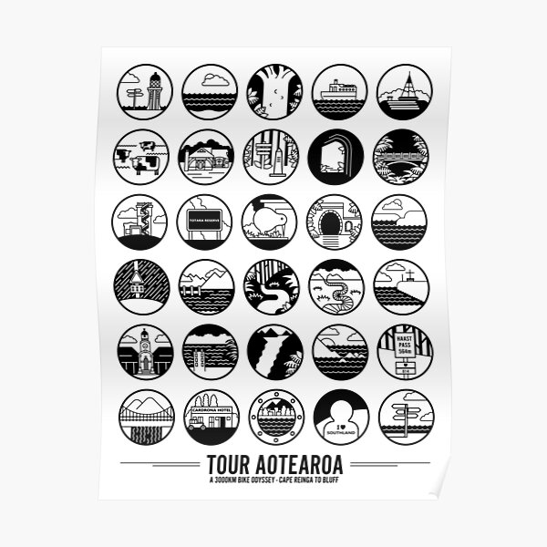 Tour Aotearoa - A 3000km Bike Odyssey Poster
