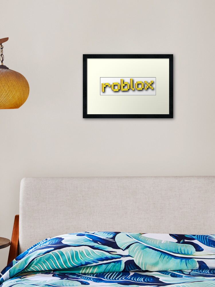 Roblox Minecraft Framed Art Print By Mint Jams Redbubble - minecraft bed roblox