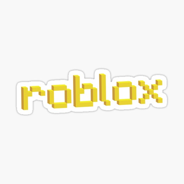 Roblox Logo Stickers Redbubble - yellow roblox logo pastel