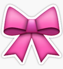 Emoji Pink Bow Sticker