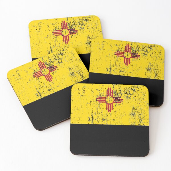 Item preview, New Mexico Gift New Meixco State Flag Zia Sun Distressed Design designed and sold by TNDesignStudio.