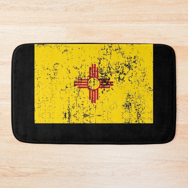 Item preview, New Mexico Gift New Meixco State Flag Zia Sun Distressed Design designed and sold by TNDesignStudio.