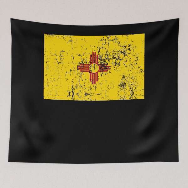 Item preview, New Mexico Gift New Meixco State Flag Zia Sun Distressed Design designed and sold by TNDesignStudio.
