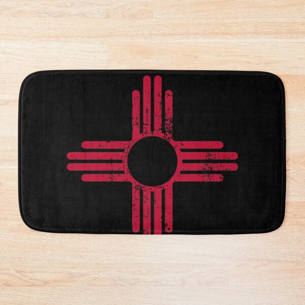Item preview, New Mexico Gift New Mexico State Flag Red Zia Sun Distressed Design designed and sold by TNDesignStudio.