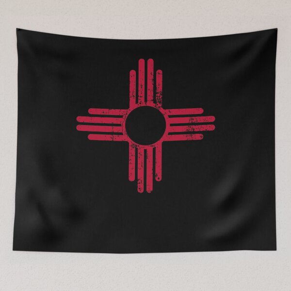 Item preview, New Mexico Gift New Mexico State Flag Red Zia Sun Distressed Design designed and sold by TNDesignStudio.