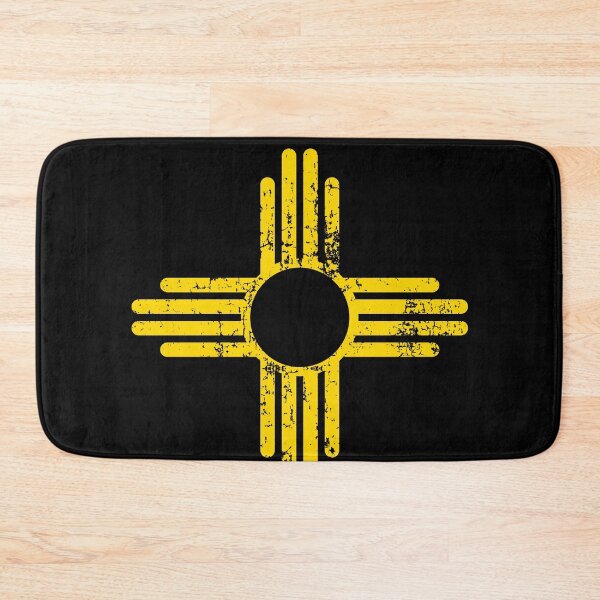 Item preview, New Mexico Gift New Mexico State Flag Yellow Zia Sun Distressed Design designed and sold by TNDesignStudio.