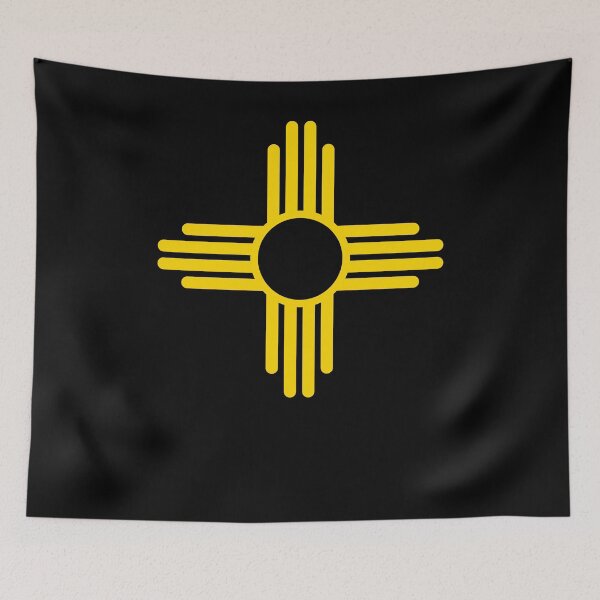 Item preview, New Mexico Gift New Mexico State Flag Yellow Zia Sun Design designed and sold by TNDesignStudio.