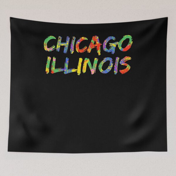 Item preview, Chicago Illinois Gift Bright Colors Colorful Rainbow Paint Spash Design designed and sold by TNDesignStudio.