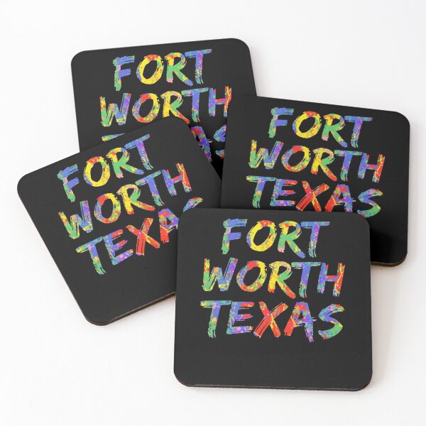 Item preview, Fort Worth Texas Gift Bright Colors Colorful Rainbow Paint Spash Design designed and sold by TNDesignStudio.