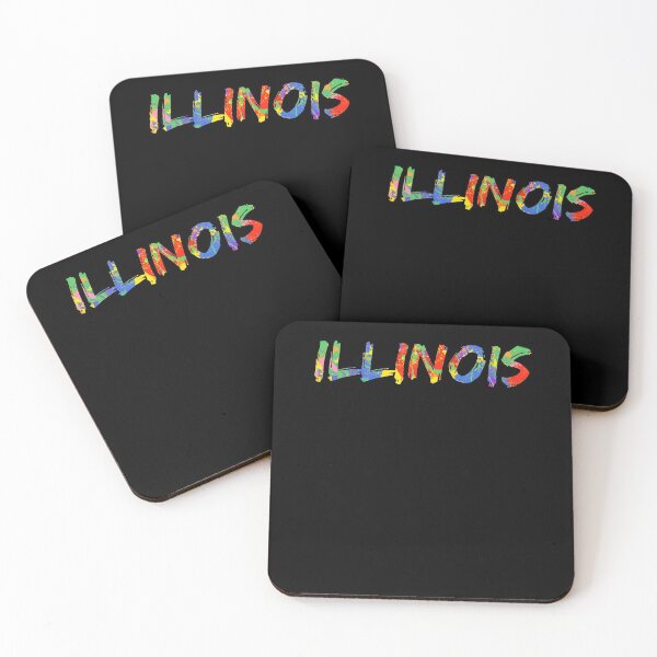 Item preview, Illinois Gift Bright Colors Colorful Rainbow Paint Spash Design designed and sold by TNDesignStudio.