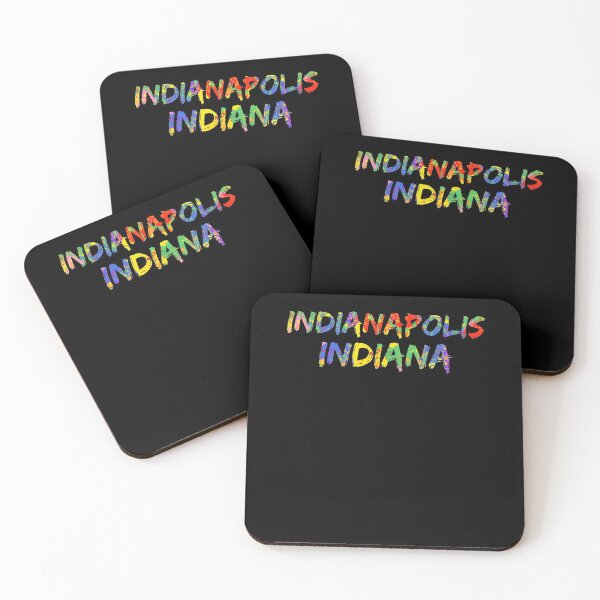Item preview, Indianapolis Indiana Gift Bright Colors Colorful Rainbow Paint Spash Design designed and sold by TNDesignStudio.