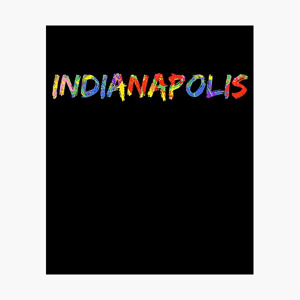 Item preview, Indianapolis Gift Bright Colors Indiana Colorful Rainbow Paint Spash Design designed and sold by TNDesignStudio.
