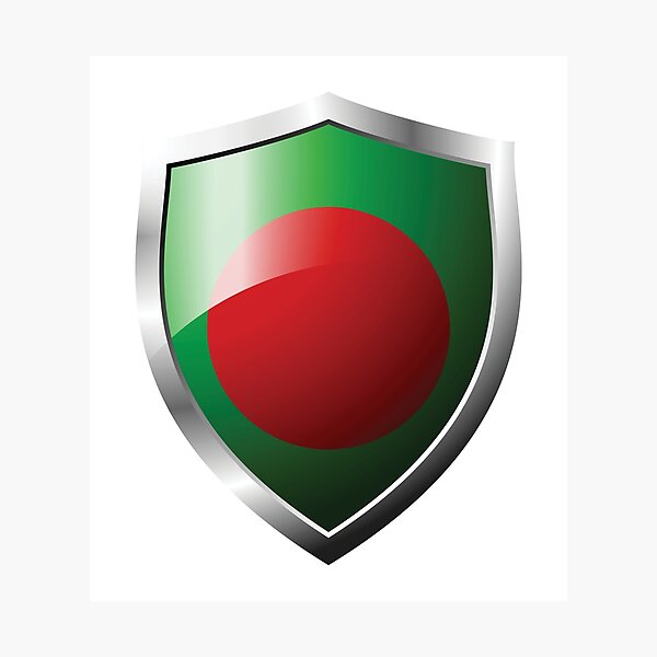 Item preview, Strong Bangladesh Flag Shield Country designed and sold by HelloFromAja.