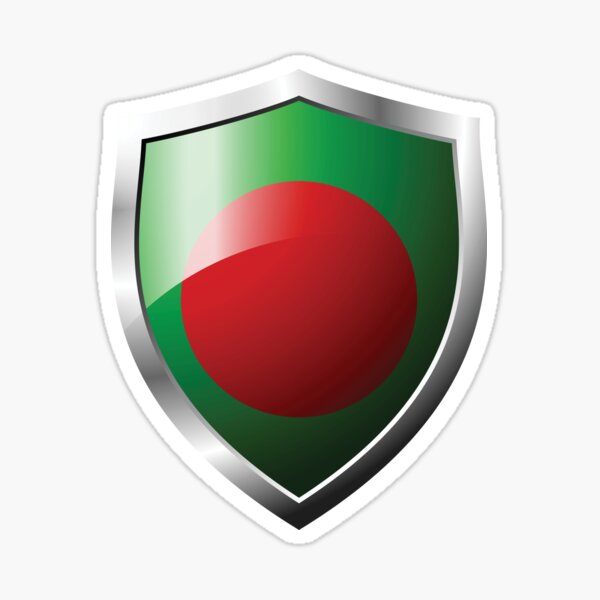 Item preview, Strong Bangladesh Flag Shield Country designed and sold by HelloFromAja.