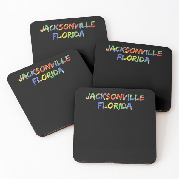 Item preview, Jacksonville Florida Gift Bright Colors Colorful Rainbow Paint Spash Design designed and sold by TNDesignStudio.