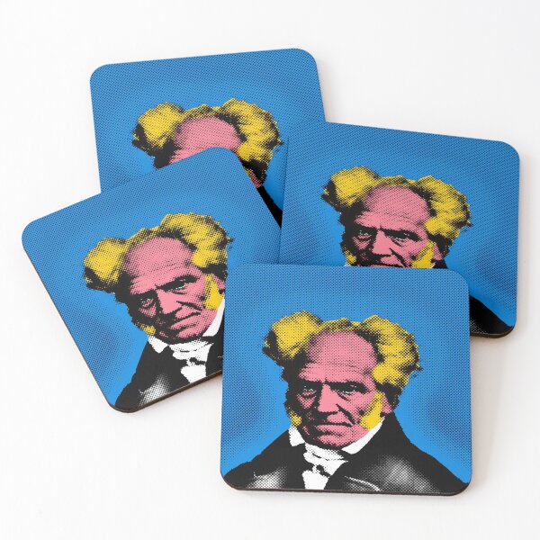 Item preview, Pop Art Portrait of Arthur Schopenhauer in Blue Background designed and sold by OnlyPopArt.