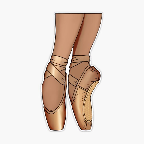 Pink Satin Pointe Shoes Sticker for Sale by a-cardiaque