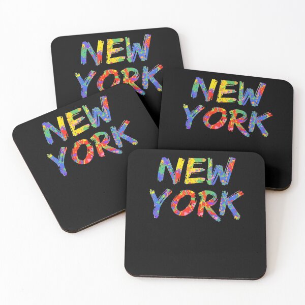 Item preview, New York Gift Bright Colors New York City Colorful Rainbow Paint Spash Design designed and sold by TNDesignStudio.