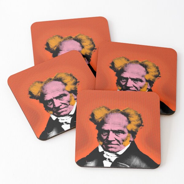 Item preview, Pop Art Portrait of Arthur Schopenhauer in Orange Background designed and sold by OnlyPopArt.