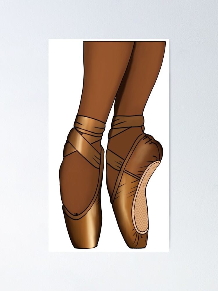 Brown Satin Pointe Shoes