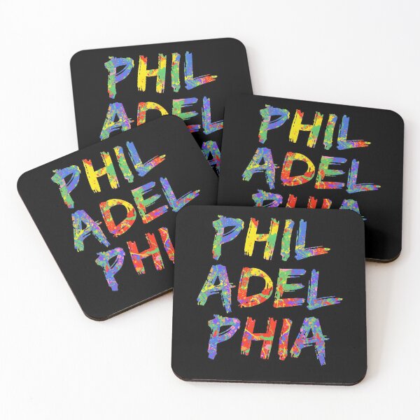 Item preview, Philadelphia Big Gift Bright Colors Colorful Rainbow Paint Spash Design designed and sold by TNDesignStudio.
